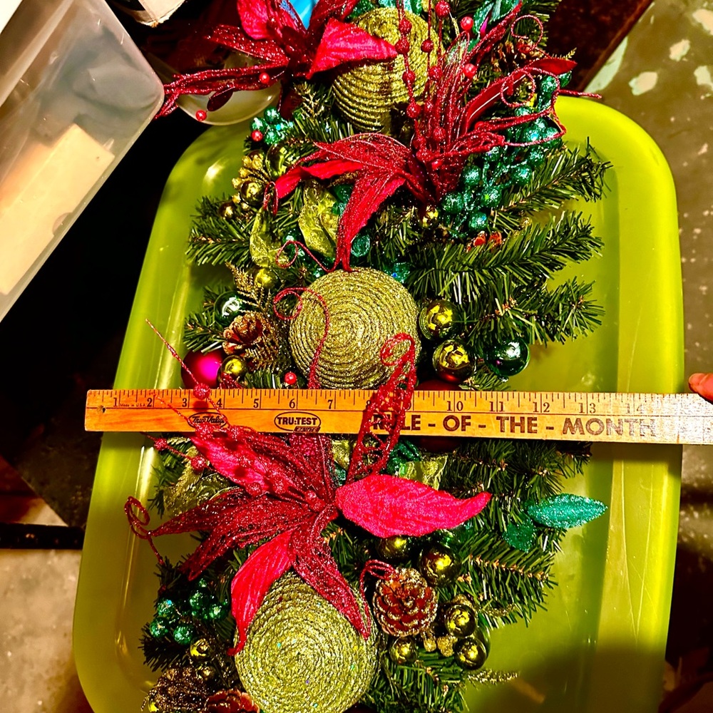 Festive Holiday Centerpiece Faux Greenery Spray - Picture 2 of 9
